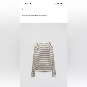Zara Black and White Striped Sweater